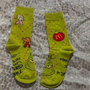 Grinch Themed Green Socks